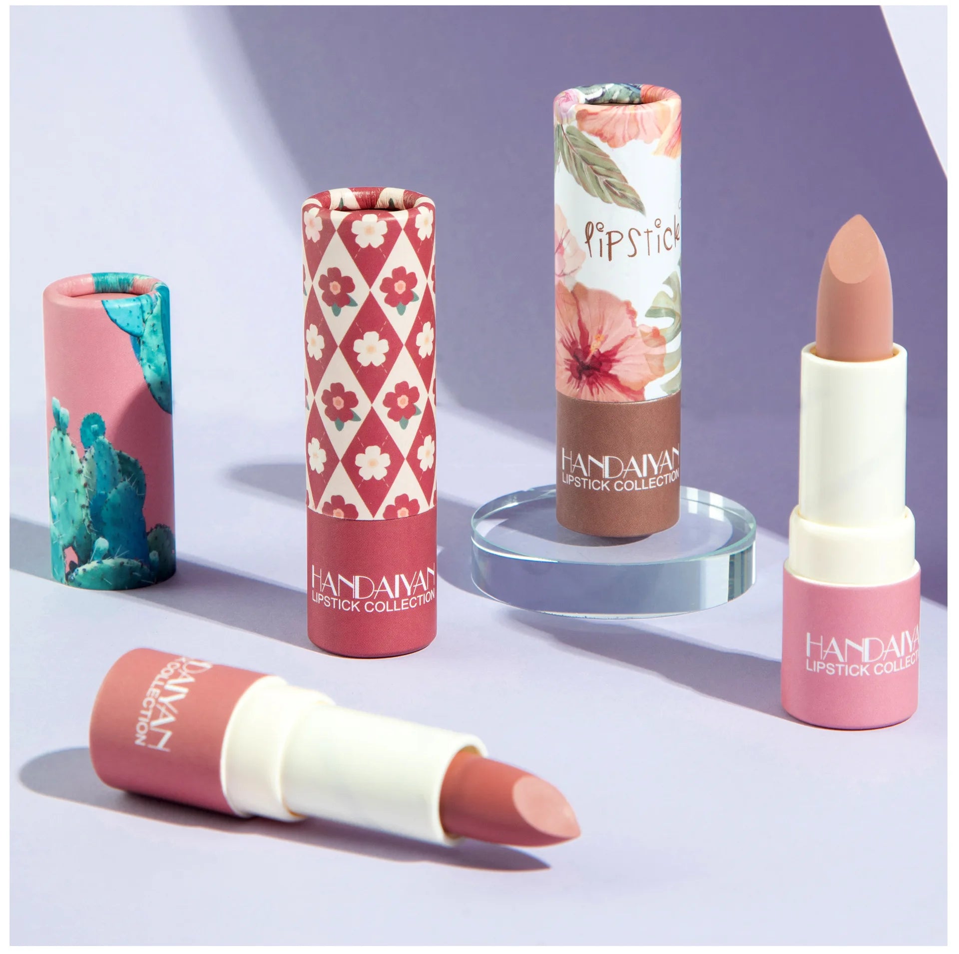 HANDAIYAN 8 Colors Velvet Nude Lipstick Sexy Red Pigments Makeup Matte Lip Stick Long Lasting Waterproof Professional Cosmetics