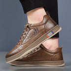 Trendy Men's Casual Shoes Simple Men's Retro Genuine Leather Shoes Elegant Formal  Commuter Work Shoes Free Delivery Loafers