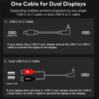 Dual Screen Display Extended Portable Monitor FHD Notebook Sub Screen Triple Screen Extender Compatible with All PC Rospider