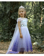 Elsa Dress Kids Girl Formal Princess Long Dress Summer Halloween Party Costumes Children's Frozen 2 Clothes for 3-12 Years Old