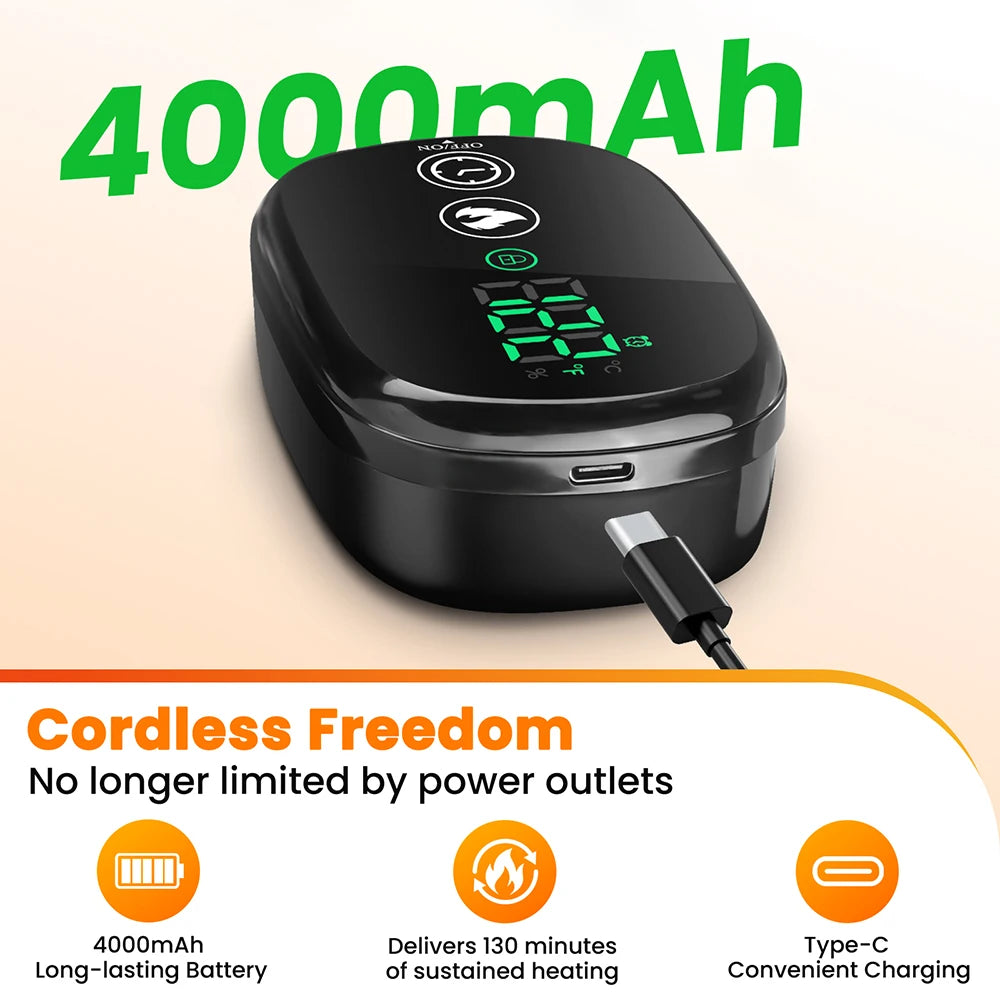 Cordless Heating Shoulder Neck Pad With Ajustable 4 Level Heated 5 Level Timer Electric Shoulder Neck Hot Compress Warm Winter