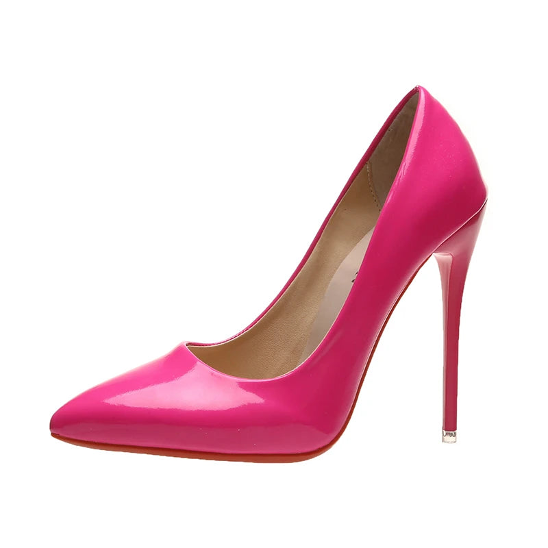 2025 Fashion High Heels 35-45 Plus Size Women Shoes 12cm Thin Stiletto Banquet Wedding Shoes Sexy Pointed Toe Ladies Party Shoes