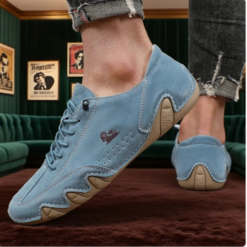 Shoes for Man Fashion Brand Loafers Soft Soled Comfortable Casual Walking Shoes Non Slip Khaki Work Mens Shoe Zapatillas Hombre