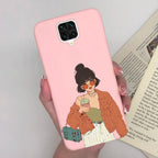 For Xiaomi Redmi Note 9 Pro Max Phone Case Matte Cute Girl Avocado Soft Silicone Cover For Xiaomi Redmi Note 9 Pro Max 9S Bumper