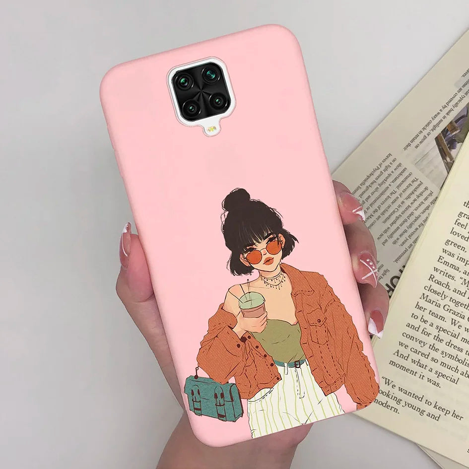 For Xiaomi Redmi Note 9 Pro Max Phone Case Matte Cute Girl Avocado Soft Silicone Cover For Xiaomi Redmi Note 9 Pro Max 9S Bumper