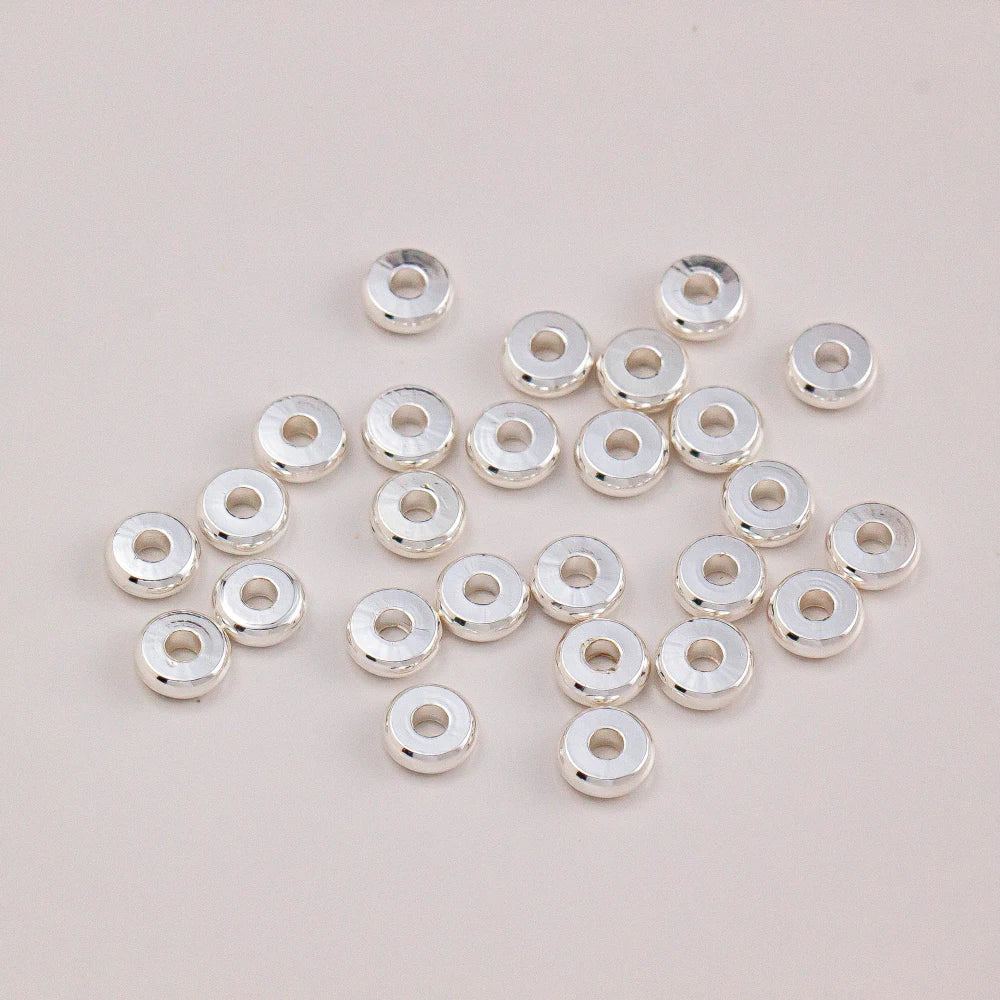 Round Ring Beads 14K Gold Color Plated Pendant Necklace Bracelet Earring Accessories DIY Handmade Jewelry Components 20pcs