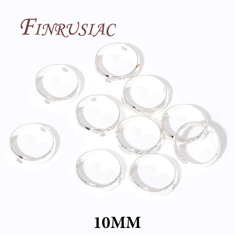 Multi Types 14K/18K Gold Plated Round Bead Frame,Brass Metal Circle Frame Connectors Spacers Beads,DIY Beading Jewelry Making