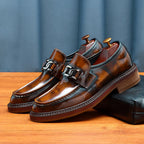 2024 New Shoes For Men Loafers Mens Dress Shoes Leather Shoes Man Male Genuine Leather Social Shoes