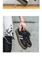 Men's Trendy Popular Leisure Shoes Versatile Soft Leather for Men Sneakers Man Low-top Wear-resistant Sports Walking Footwear