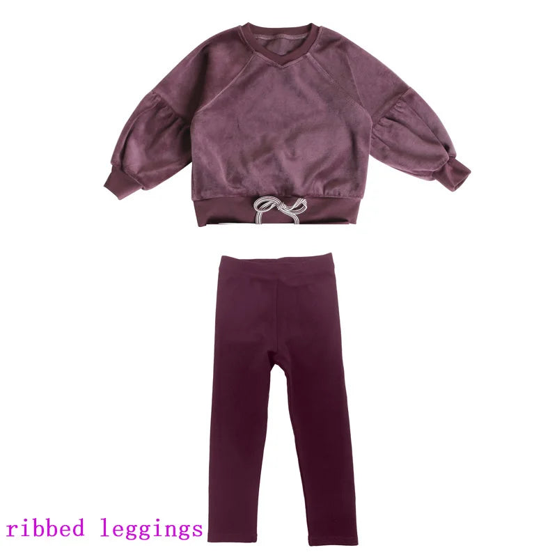AS 2025 Children's Clothing Kids Clothes Girl Boys Velour Cotton Sets For Winter Kids Girl Outfit Children's Sets
