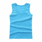 Kids Underwear Boys Vests Children Summer Vest Tops for Girls Solid Tank Top Boy Clothes Cotton Tees Sleeveless 2 to 12Y