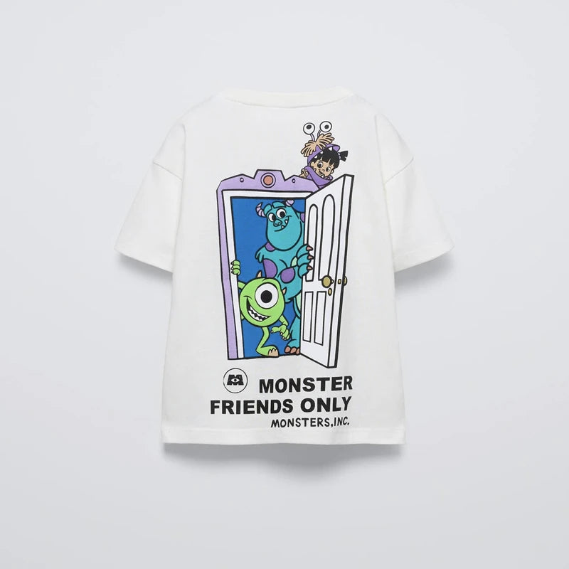 1-7 Year Old Kids Clothes T-shirt Cartoon Printed Fashion Short Sleeved Tops Tees Children's Wear Casual O-neck Boy's T Shirts