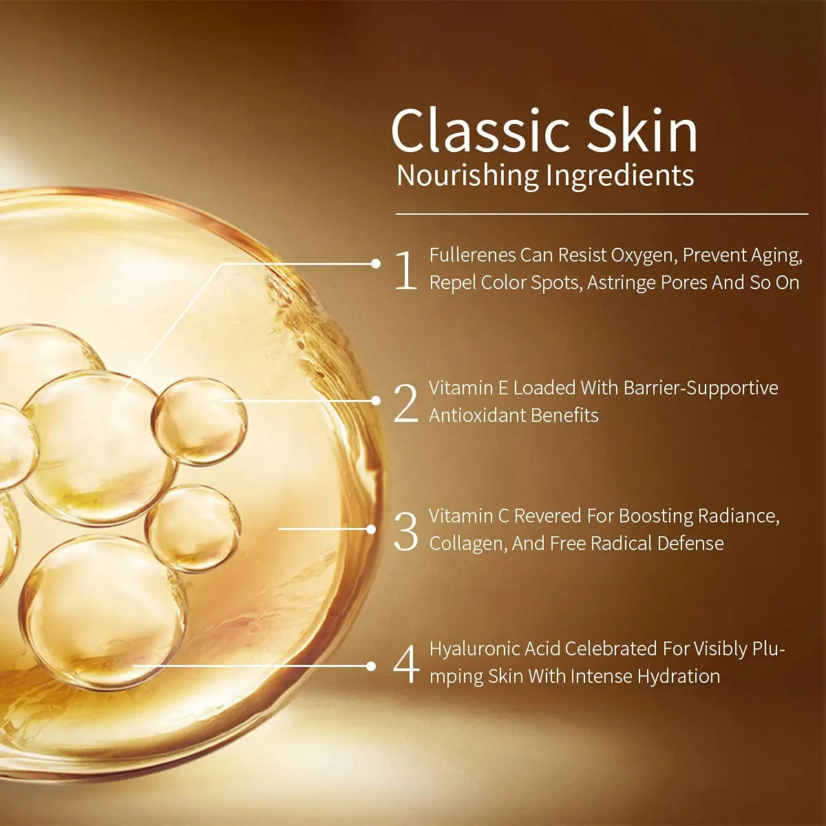 35Capsules Fullerene Anti-Aging Powder Capsule Face Serum Firming Fade Fine Lines Vitamin C Whitening Dark Spot Remover Skin