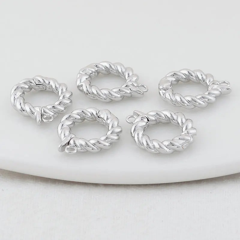 14*17MM 14K Gold Color Plated Round Clasps Necklace Clasps High Quality Jewelry Accessories