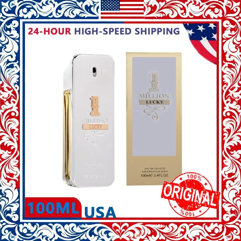 New Golden Millionaire Perfume Leather Scent Luxury Arab Cologne Pheromone Parfumes Spray Lattafa Lasting 100ML Fragrance Gift