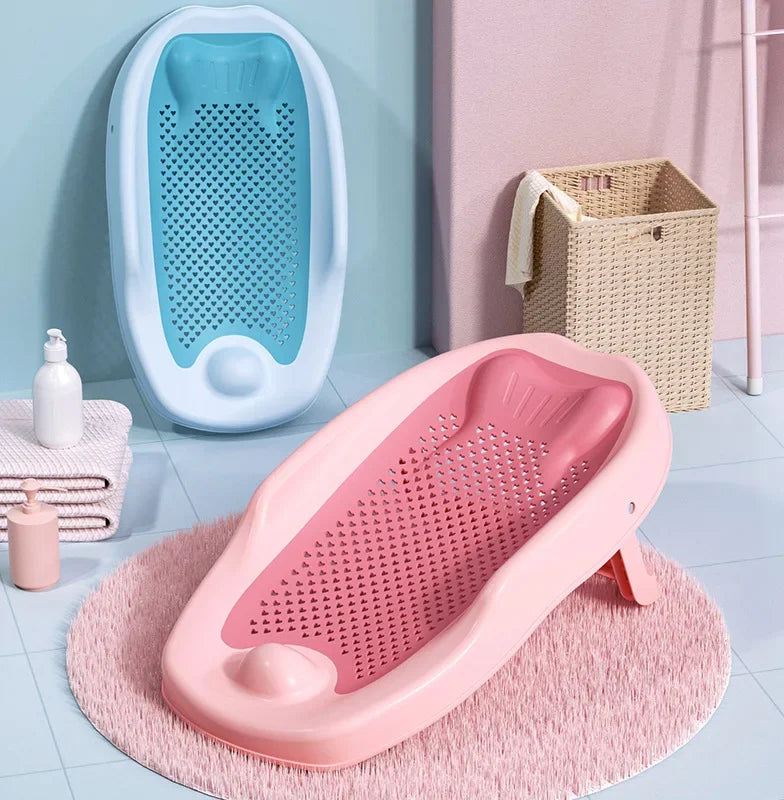 Newborn Adjustable Bath Net Seat Cushion Anti-slip Baby Bath Net Mat Children Shower Net Universal Bath Bed Holder