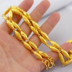 Plated Color 18K Gold Real Gold Necklace Gold Necklace Domineering Fashion Trendy 24K 999 Men's Gold Necklace Pendant Gifts