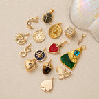 1pc plated 18K gold pendant, various styles, DIY jewelry accessories