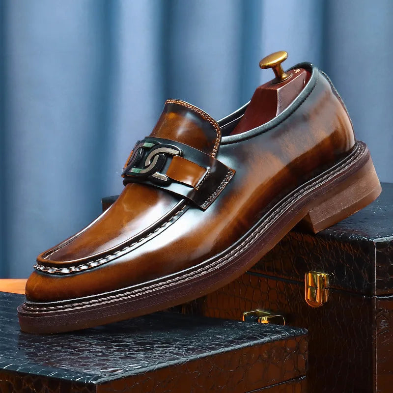 2024 New Shoes For Men Loafers Mens Dress Shoes Leather Shoes Man Male Genuine Leather Social Shoes