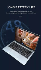 14.1inch Intel Atom A3950 Laptop Computer Windows 11 Pro 2025 Notebook PC 12GB RAM 512GB 1TB SSD 1920*1080 Office Computer PC