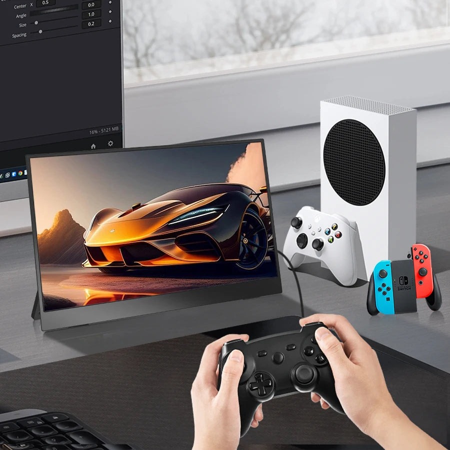 14" Full HD Portable Monitor 100%SRGB 16:10 for Suitable for laptop expansion dual screen solution for Enhanced Productivity