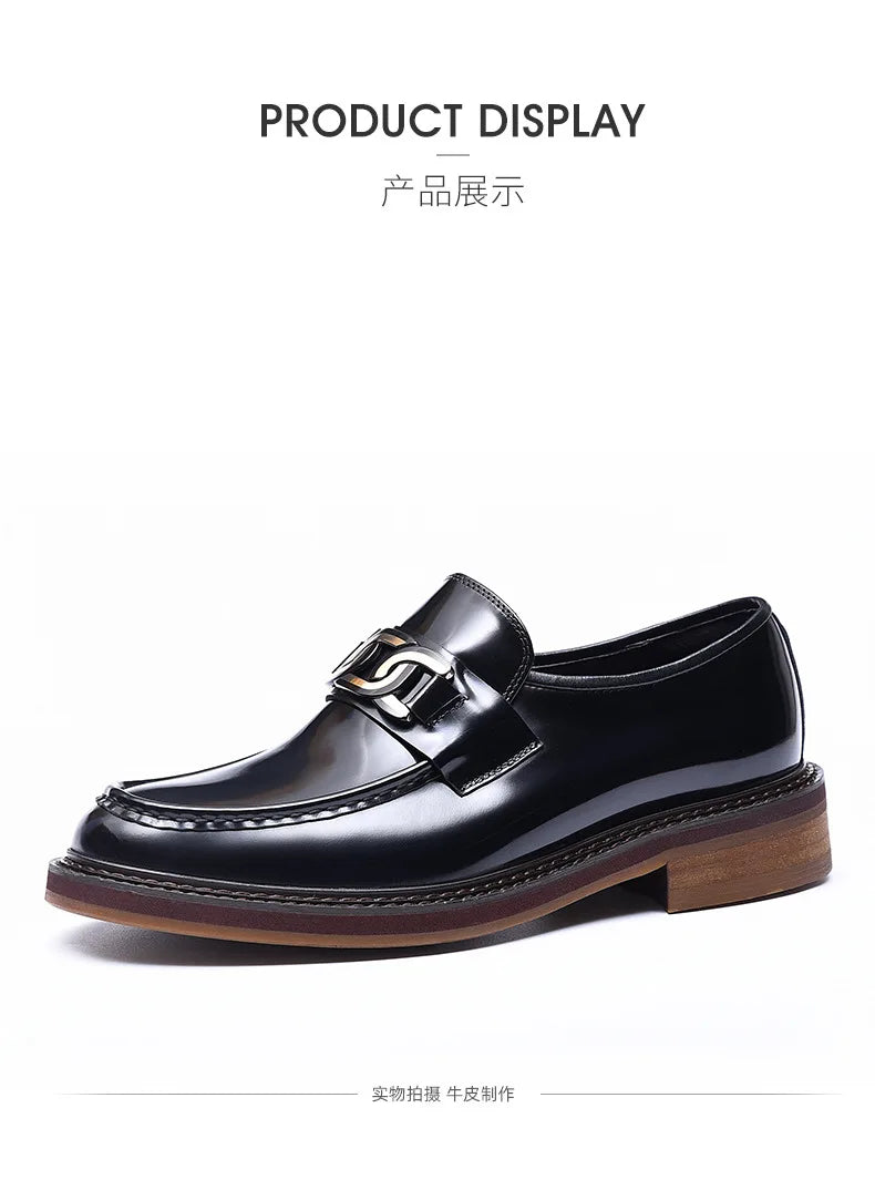 2024 New Shoes For Men Loafers Mens Dress Shoes Leather Shoes Man Male Genuine Leather Social Shoes