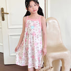 Girls Dress for Teens 11 12 to 13 Years Blue Floral Dress Summer Kids Clothes Casual Sleeveless Children's Dresses 140 150 160cm