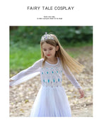 Elsa Dress Kids Girl Formal Princess Long Dress Summer Halloween Party Costumes Children's Frozen 2 Clothes for 3-12 Years Old