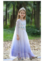 Elsa Dress Kids Girl Formal Princess Long Dress Summer Halloween Party Costumes Children's Frozen 2 Clothes for 3-12 Years Old
