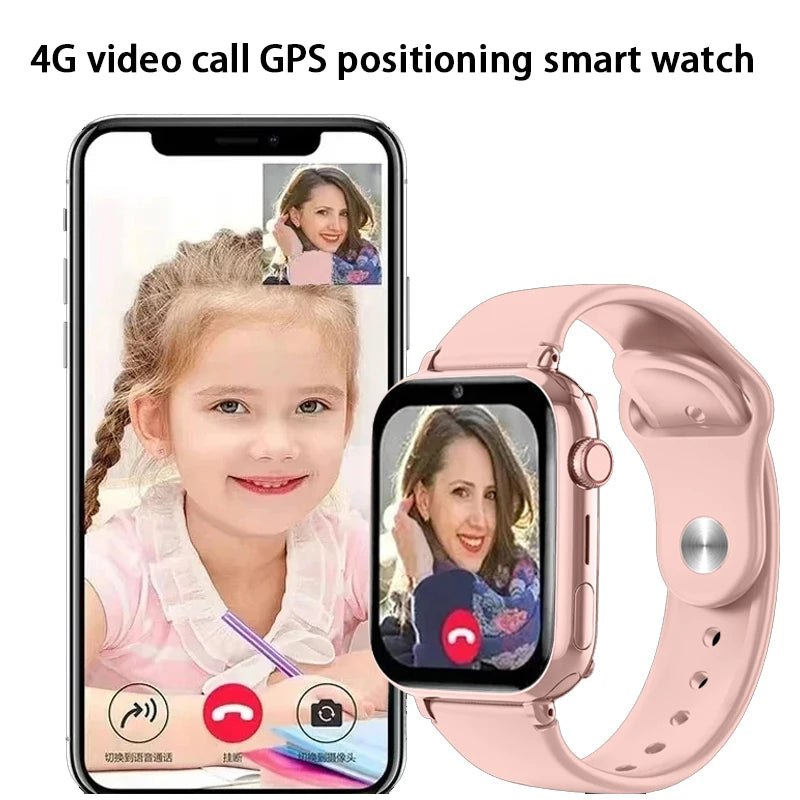 4G SIM Card Smart Watch Kid Smartwatch SOS GPS Location Video Phone Call Watch Children Boy Student Girl Waterproof Smart Watch