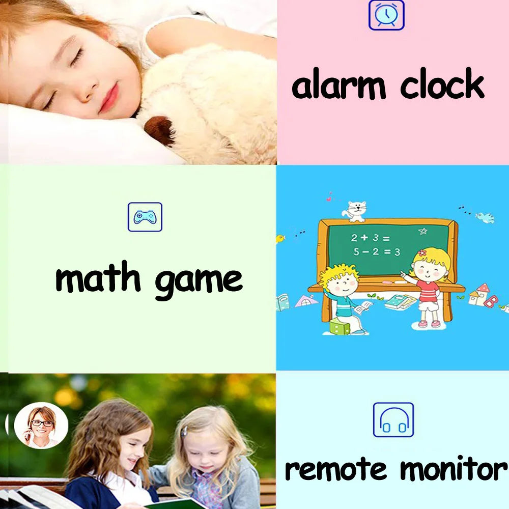 Kids Smart Phone Watch 2G SOS Call Back LBS Location With Math Game 12 Languages Voice Chat Children Waterproof Alarm Clock Toys