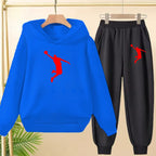 Children's Sportswear,playing Clothes, Hooded Sweatshirts and Long Pants Are Suitable for Boys and Girls Aged3to13.Charming Sets