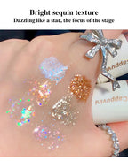 Cappuvini Star Dots eye shadow Liquid Pearlescent Fine Flashing Easy to Dizzy High gloss Cubs Bowling Ball Liquid eye shadow