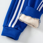 1/3 Piece Set Autumn And Winter Children's Mmulti-color Sports Thick Sweatpants For Boys And Girls With Plush Warm Casual Pants