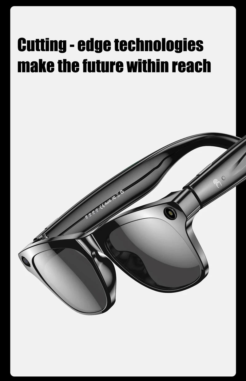 Smart Glasses AI GPT 8K HD Camera Bluetooth Call 260Mah Battery Voice Assistant Translate Identify Objects Smart Glasses