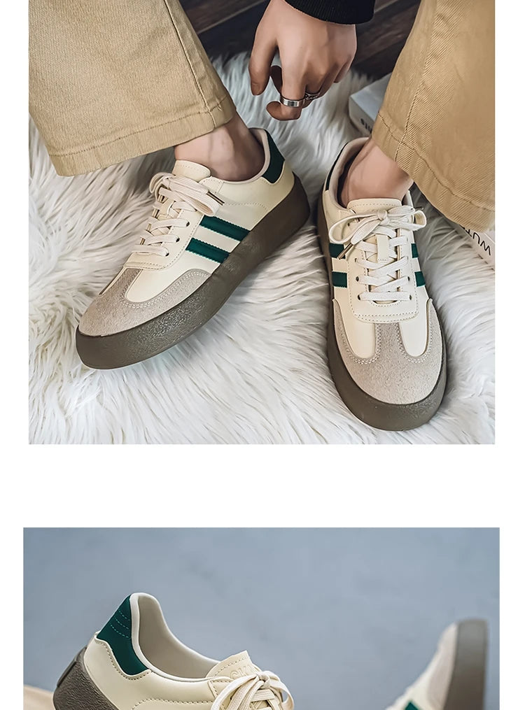 Men's Trendy Popular Leisure Shoes Versatile Soft Leather for Men Sneakers Man Low-top Wear-resistant Sports Walking Footwear