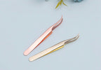 1Pc Lash Tweezers Eyelash Extensions Makeup Tools Stainless Steel Eyebrow Eyelash Tweezers Professional Lash Applicator Tool