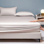 Premium Egyptian Cotton Bedding Fitted Sheet Elastic Band Around Mattress Cover Double Queen King Size Bed Cover No Pillowcase