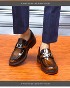 2024 New Shoes For Men Loafers Mens Dress Shoes Leather Shoes Man Male Genuine Leather Social Shoes