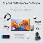 LANLIPU14`15.6`16 inch Portable Monitor FHD 1200P USB-C HDMI External Second Screen for Mac Laptop PC Switch Xbox PS4/5 Xbox