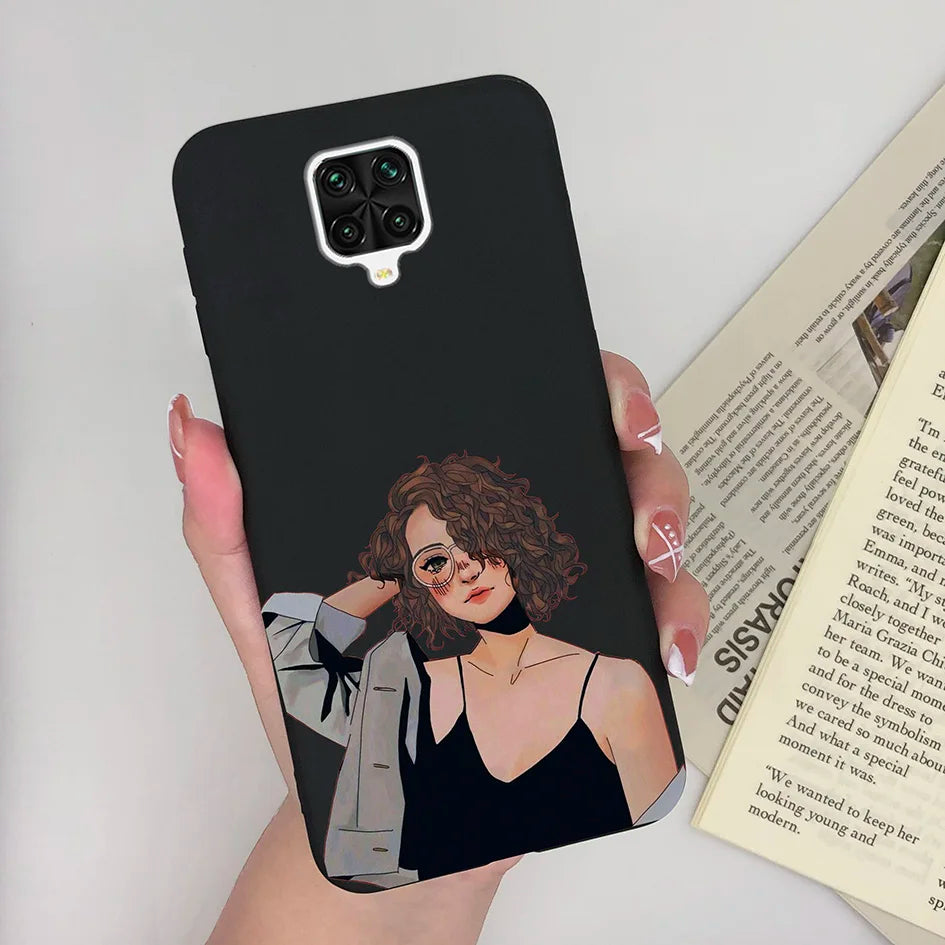 For Xiaomi Redmi Note 9 Pro Max Phone Case Matte Cute Girl Avocado Soft Silicone Cover For Xiaomi Redmi Note 9 Pro Max 9S Bumper