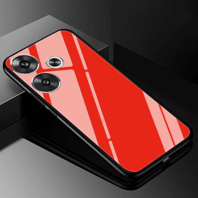 For Xiaomi Redmi 13 Case Cover Tempered Glass Cases for Xiaomi POCO M6 4G Redmi13 Redmi 13C 4G 5G Hard Back Bumper POCO C65