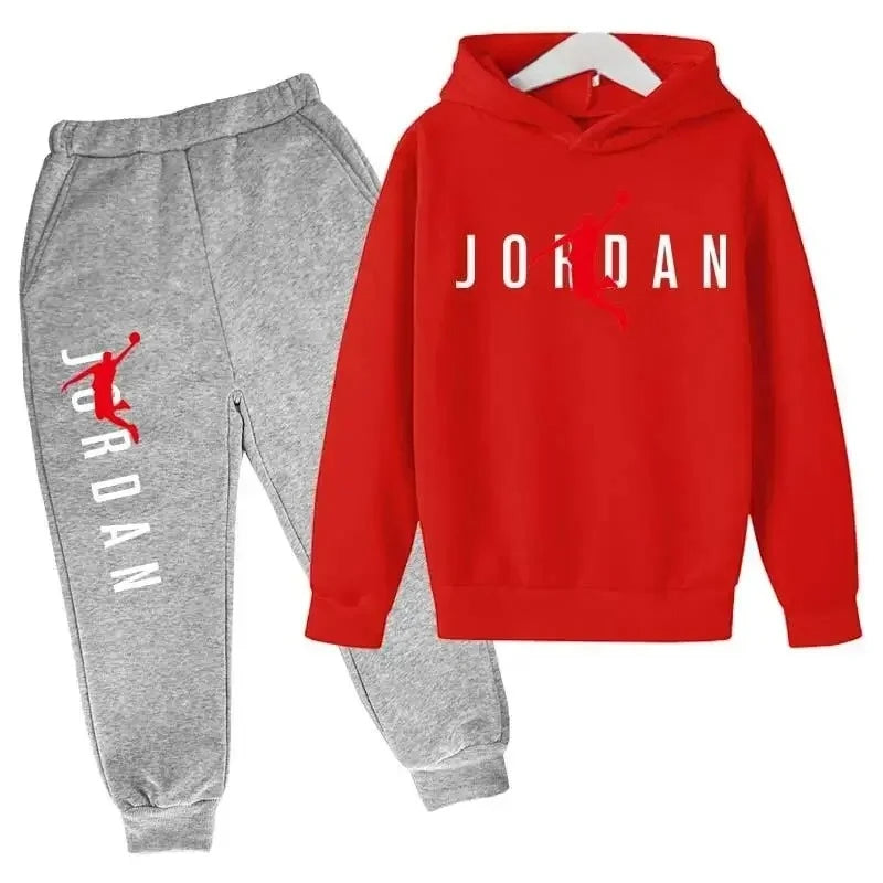Autumn Leisure Letter Print Childrens Hoodie Long Sleeve+Pants Suits 2 Piece Set 3-14 Y Boys Girls Outfits Streetwears Sportsuit