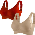 2PCS Large Size Minimizer Bras for Women Lift Support Wire-Free Seamless Comfort Make Large Bust Look Smaller & Anti-Sagging
