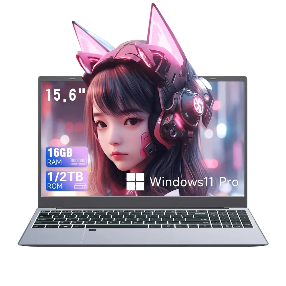 Windows 11 15.6" Ultra Slim Portable Laptop intel Core  i9-9900U 16GB RAM 1TB 2TB SSD Fingerprint Office Gaming Laptop PC