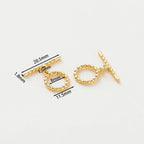2-6Sets 14K/18K Gold Plated Brass OT Clasp Toggle Clasps Connector for DIY Bracelet Necklace Jewelry Making Findings Accessories