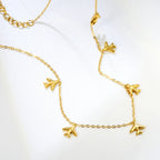 LUXUKISSKIDS Trendy Korean 5 Stars Charms Clavicle Choker Steel Fairy Woman Eight-Pointed Star with Shiny Zirconia Neck Collier
