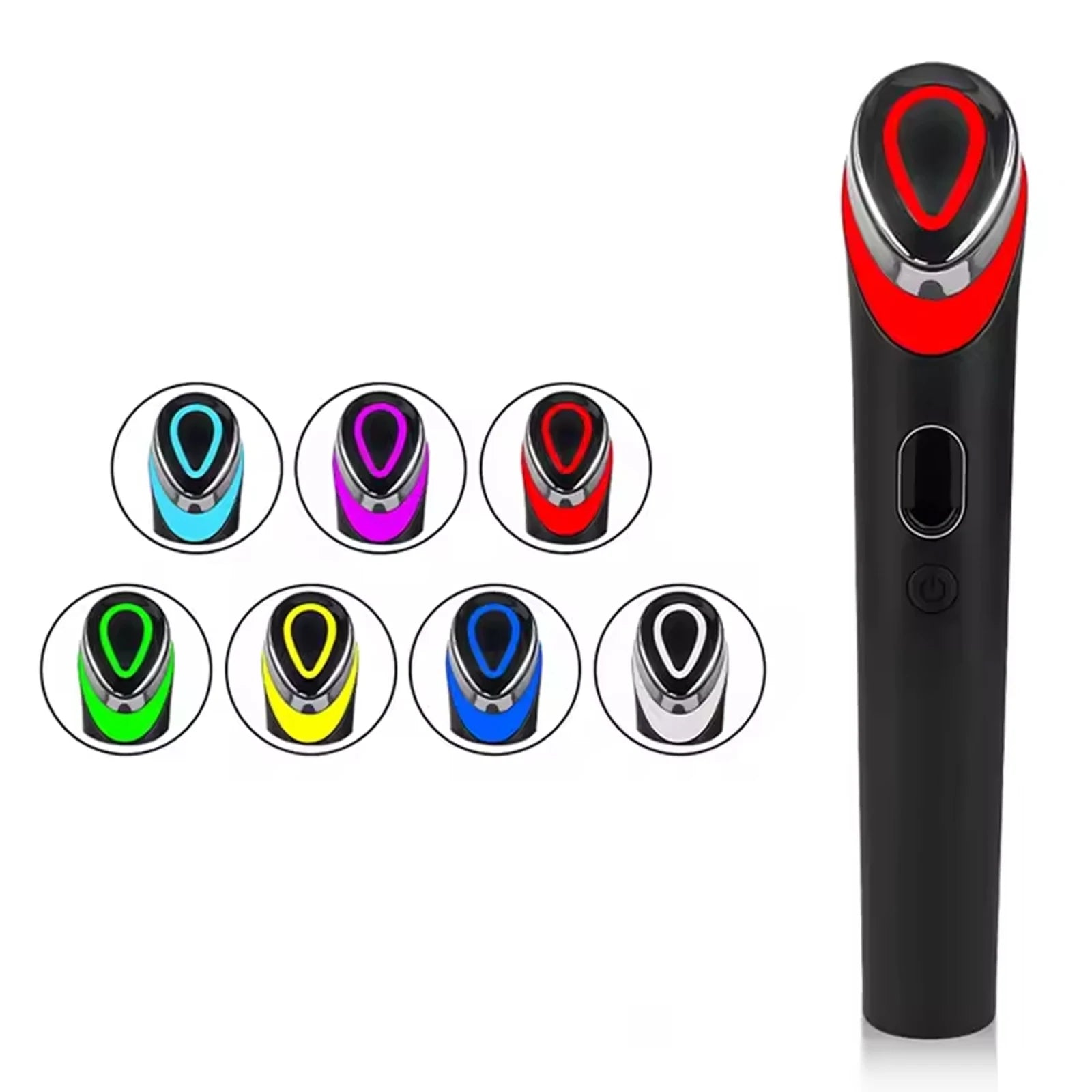 Booster Pro LED Facial Light Therapy 7 Colors Eye Beauty Wand Red Light Eye Massager For Skincare & Blue Rejuvenation Tool