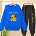 Kids Hoodie Girls Boys Clothing Lion Simba Hoodies Autumn Winter Top+Pants Aged 3 to 14 Children's Suit Tracksuit Sportwear Sets