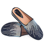 Venus Chan Elegant Flat Shoes for Woman Fashion Comfortable Party Slippers 2024 Latest Design Nigeria Gold Color Half Shoes